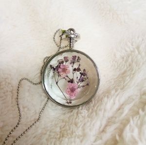 flower encased pendant